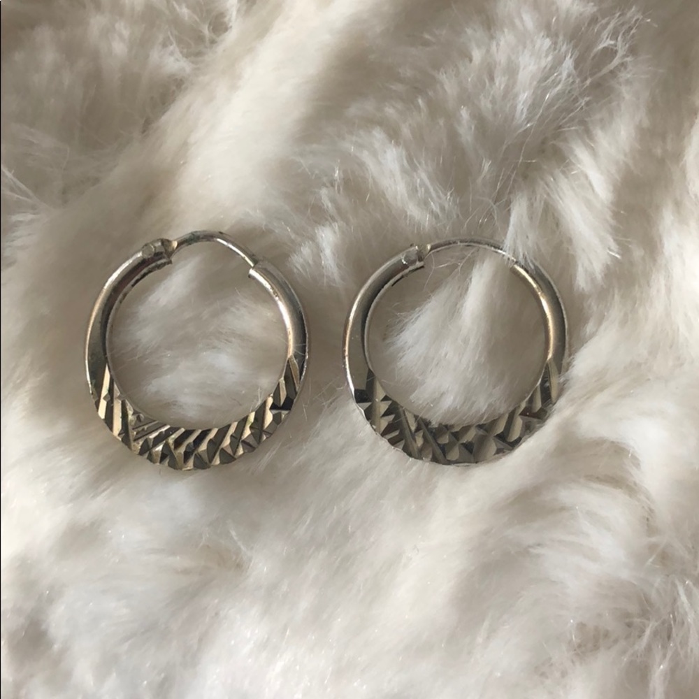 Tiny Silver Hoops